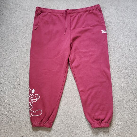 Walt Disney World Mickey & Friends Houseware Maroon Sweatpants 2XL Embroidered - Picture 3 of 12
